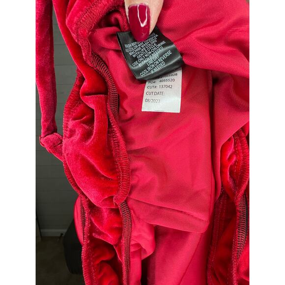 Torrid Jester red velvet cami wide leg jumpsuit NWT Size 2(2X) - Picture 11 of 11